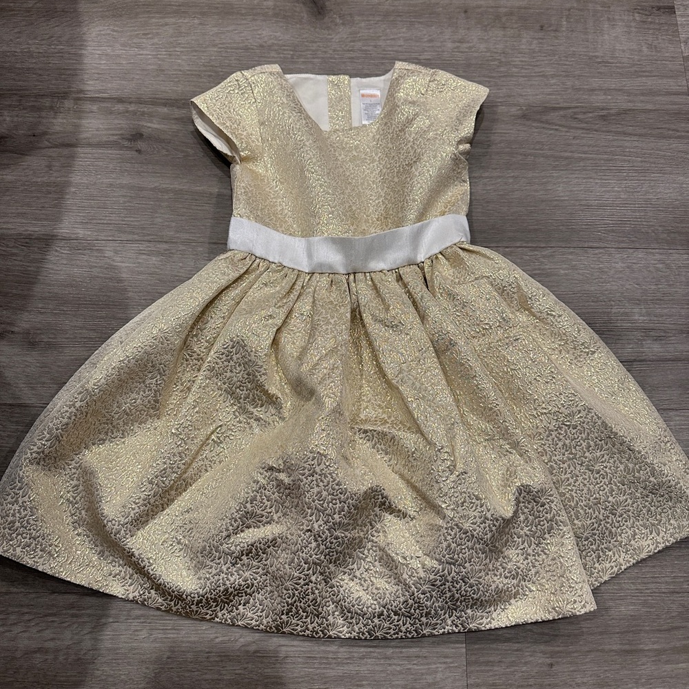 Girl's 5T Gold Holiday Dress